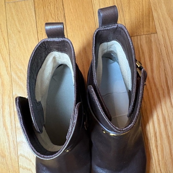 Michael Kors Dark Brown Ankle Booties, with gold hardware, size 7 - Picture 5 of 15